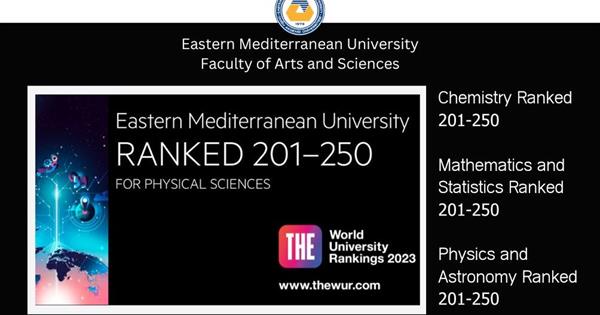 EMU Faculty of Arts and Sciences Ranks First Islandwide in the Field of Physical Sciences
